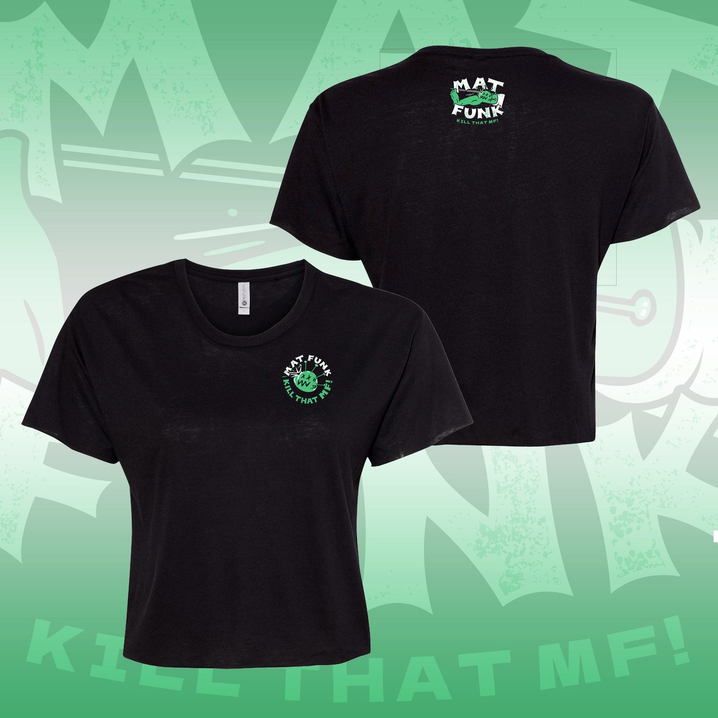 Mat Funk Women's Cropped T-Shirt (Black)