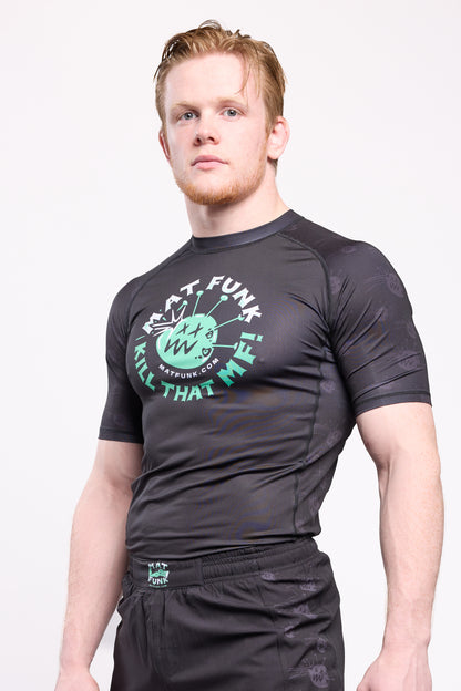Mat Funk Short-Sleeved Rashguard (Black)